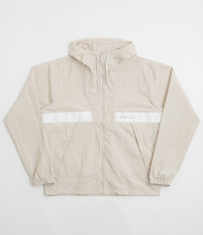 Columbia Spire Valley Hooded Windbreaker Jacket - Dark Stone / White