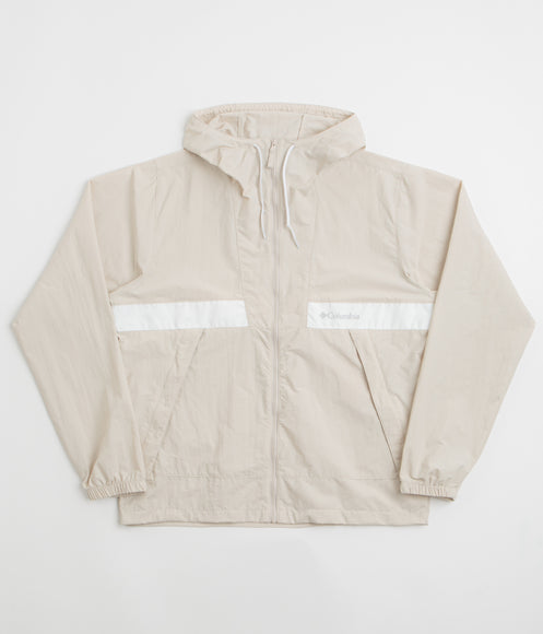 Columbia Spire Valley Hooded Windbreaker Jacket - Dark Stone / White