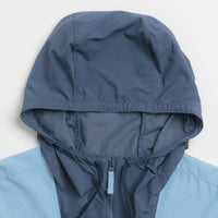 Columbia Spire Valley Hooded Windbreaker Jacket in Ripple Blue and Dark Mountain / Collegiate Navy thumbnail