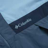 Columbia Spire Valley Hooded Windbreaker Jacket in Ripple Blue and Dark Mountain / Collegiate Navy thumbnail