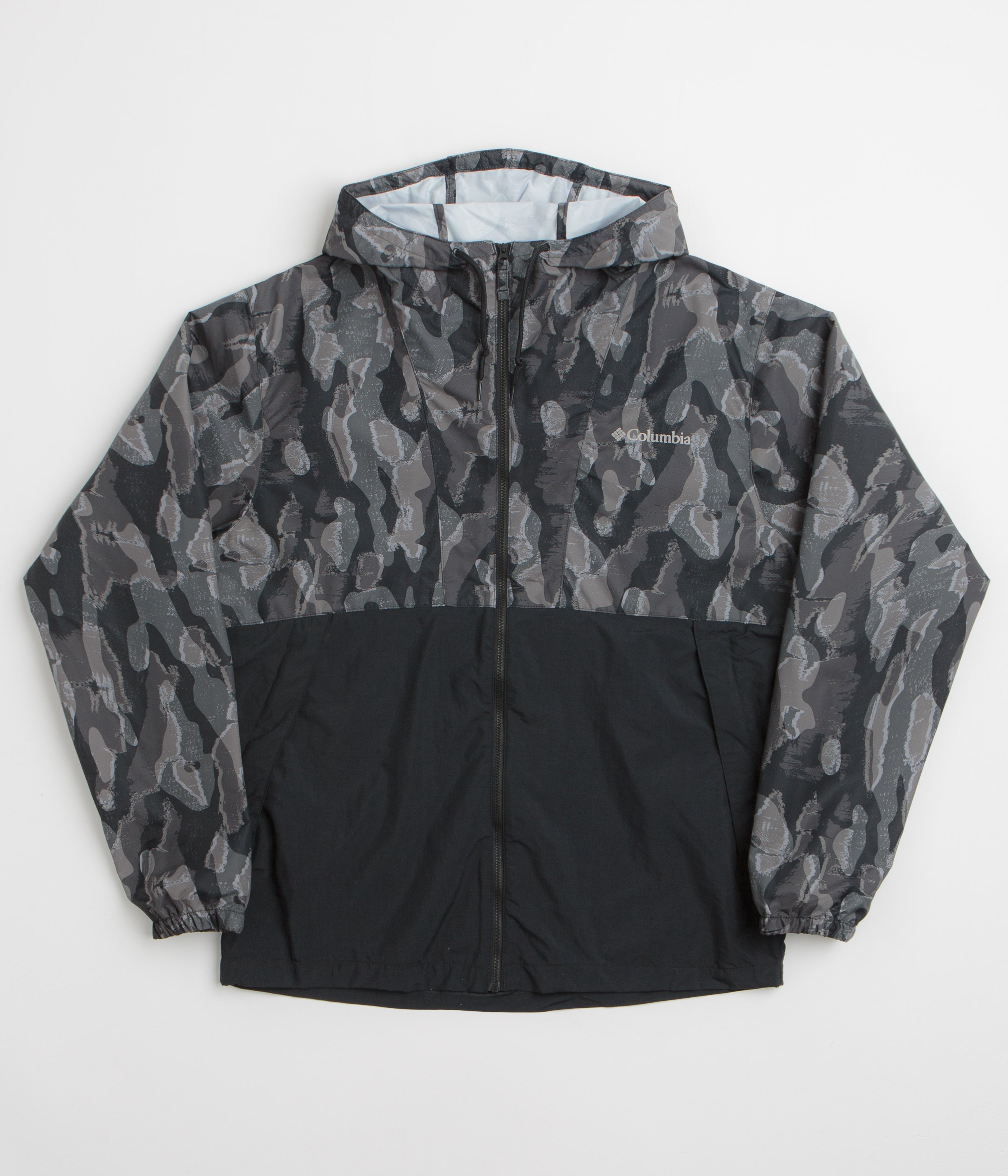 Columbia Challenger II Printed Windbreaker Jacket - Black Treebark / Black