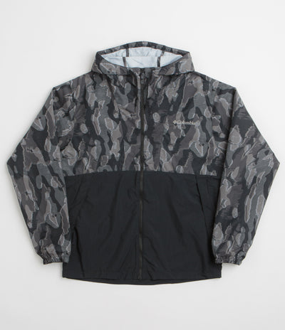 Columbia Challenger II Printed Windbreaker Jacket in Black Treebark and Black