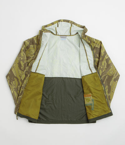Columbia Challenger II Printed Windbreaker Jacket - Mossy Green Treebark / Greenscape