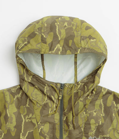 Columbia Challenger II Printed Windbreaker Jacket - Mossy Green Treebark / Greenscape