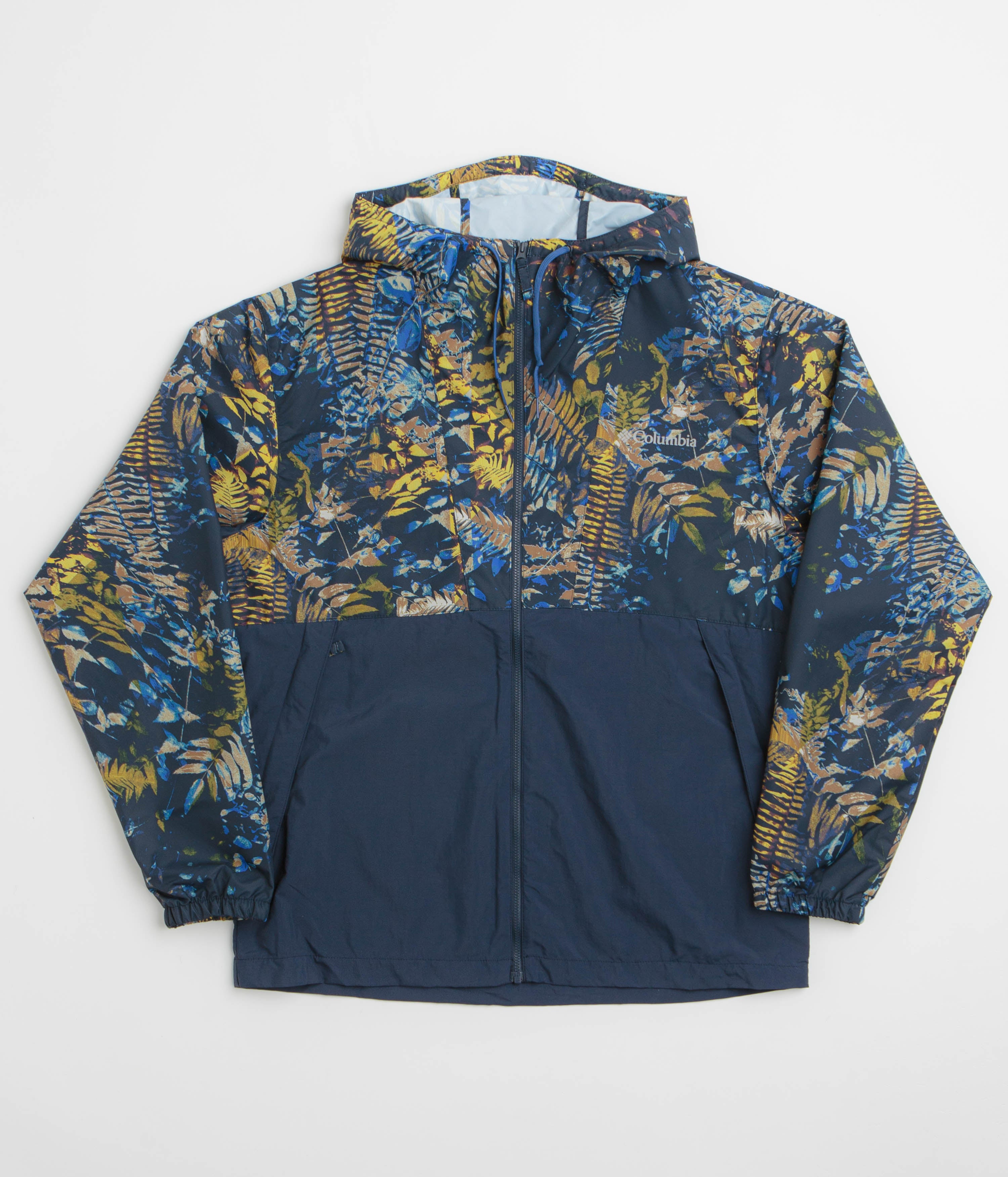 Columbia Challenger II Printed Windbreaker Jacket - Mountain Blue Geofern / Collegiate Navy