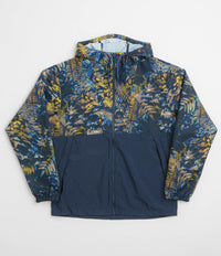 Columbia Challenger II Printed Windbreaker Jacket in Mountain Blue Geofern and Collegiate Navy