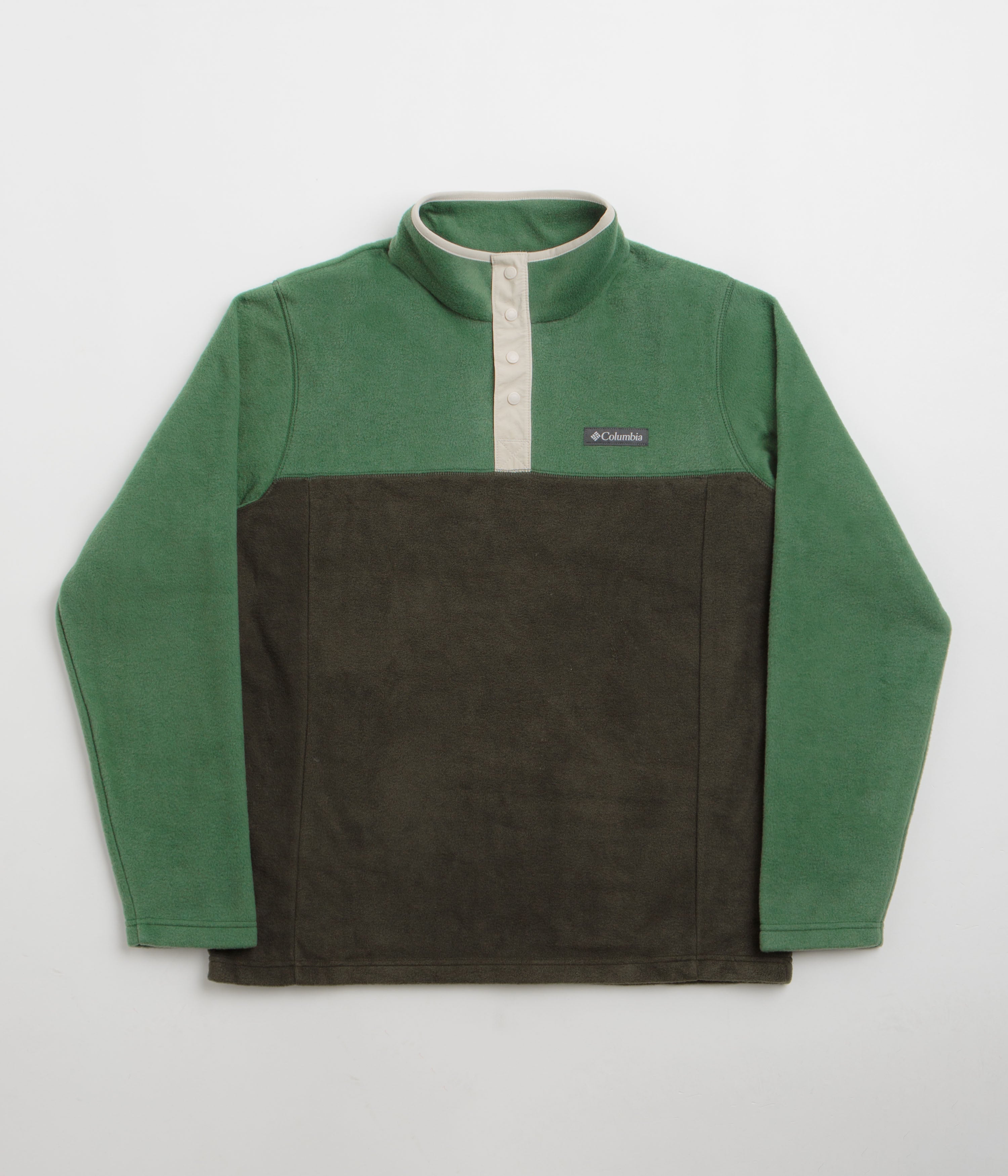 Columbia Steens Mountain II Half Snap Fleece in Greenscape and Rain Forest