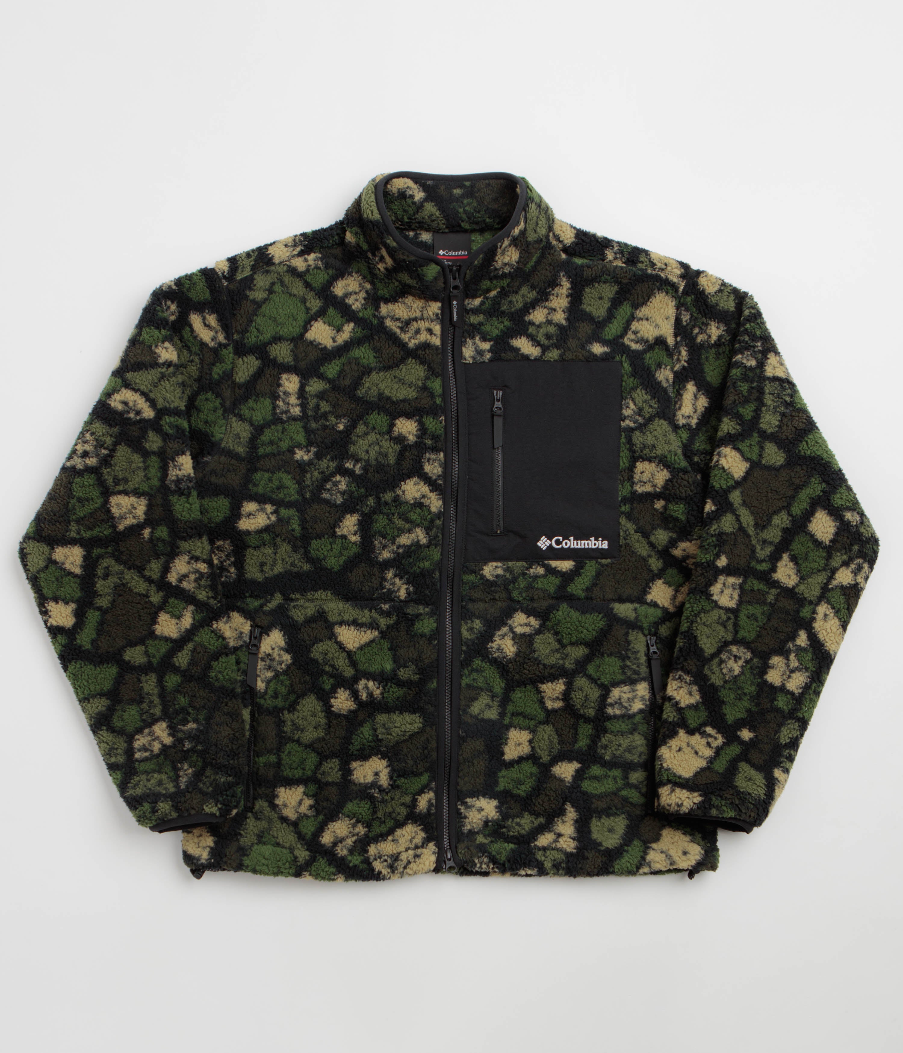 Columbia Street Tech CSC MTN Printed Full Zip Fleece - Woodland Broken Rock Camo