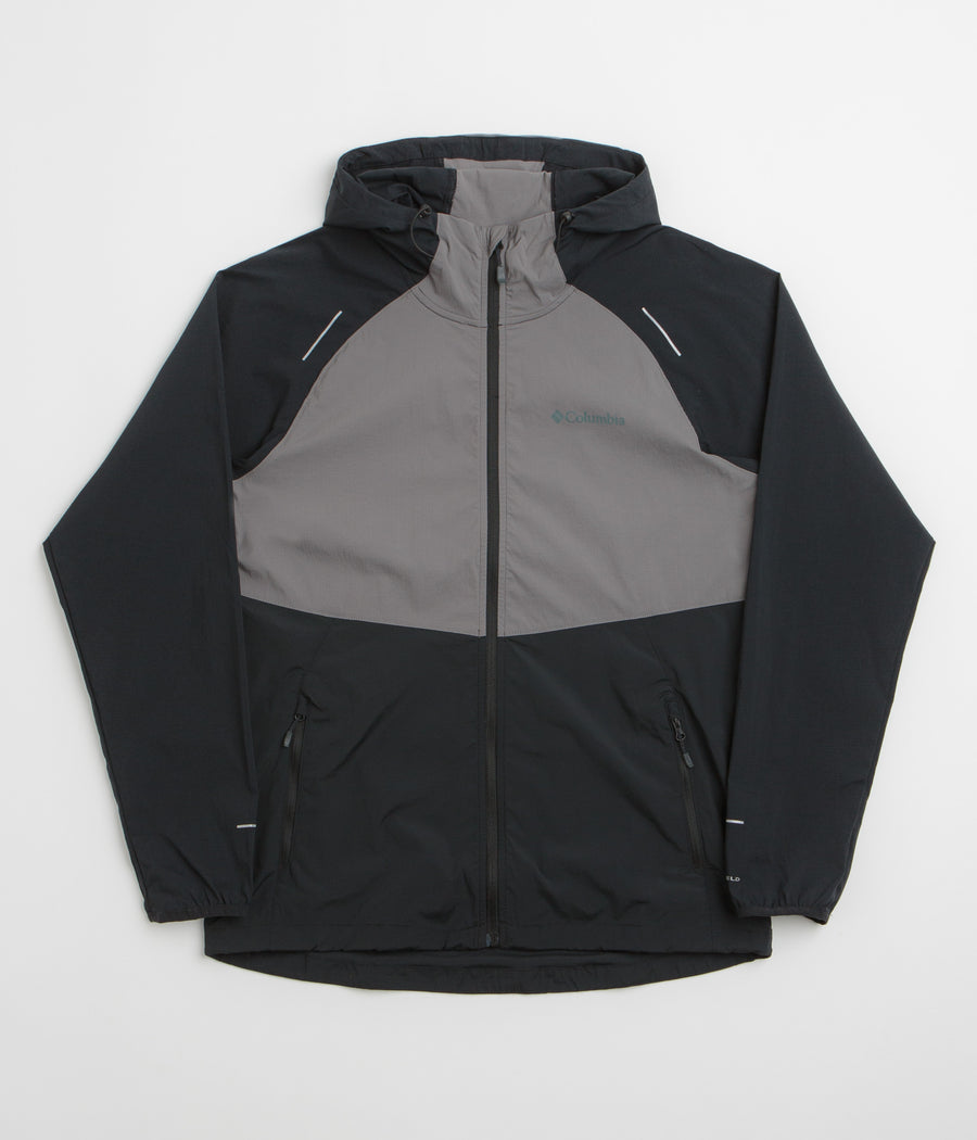 Columbia Tech II Wind Full Zip Jacket - Black / Columbia Grey