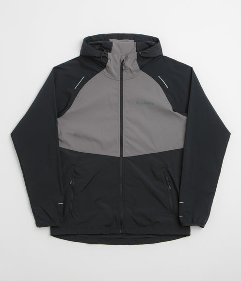 Columbia Tech II Wind Full Zip Jacket - Black / Columbia Grey