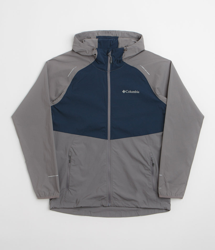 Columbia Tech II Wind Full Zip Jacket - City Grey / Collegiate Navy