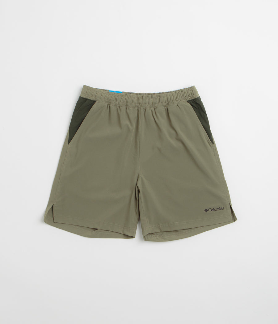 Columbia Vital Valley Shorts in Stone Green and Greenscape