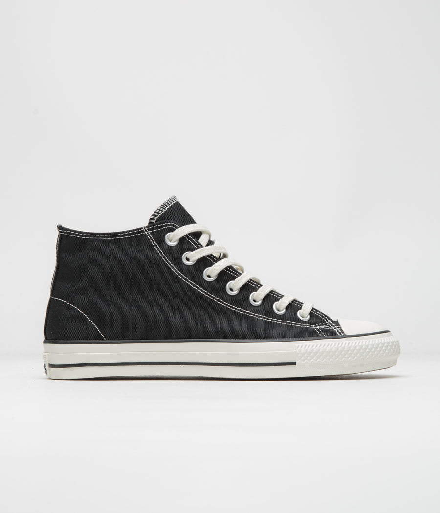 Converse Cons CTAS Pro Mid Cut Off Shoes in Black and Black / Egret