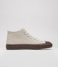 Converse Cons CTAS Pro Mid Shoes in Egret and Brown / Egret