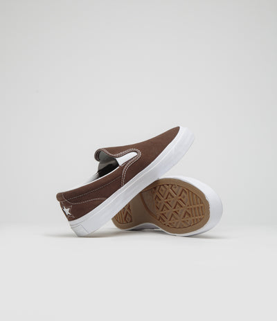 Converse Cons One Star CC Slip Pro Shoes - Totally Fudged / White / Gum
