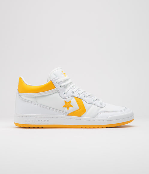 Converse Fastbreak Pro Mid Shoes White Light Yellow Flatspot