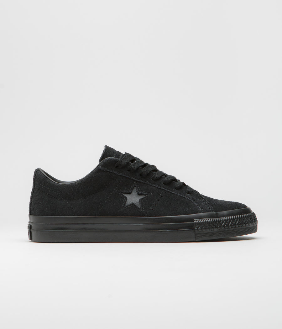 Converse One Star Pro Ox Shoes in Black and Black / Black / Black