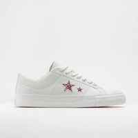 Converse x Turnstile One Star Pro Ox Shoes - White / Pink / White thumbnail