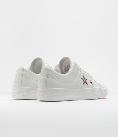 Converse x Turnstile One Star Pro Ox Shoes - White / Pink / White