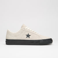 Converse One Star Pro Shaggy Suede Shoes - Egret / Egret / Black thumbnail