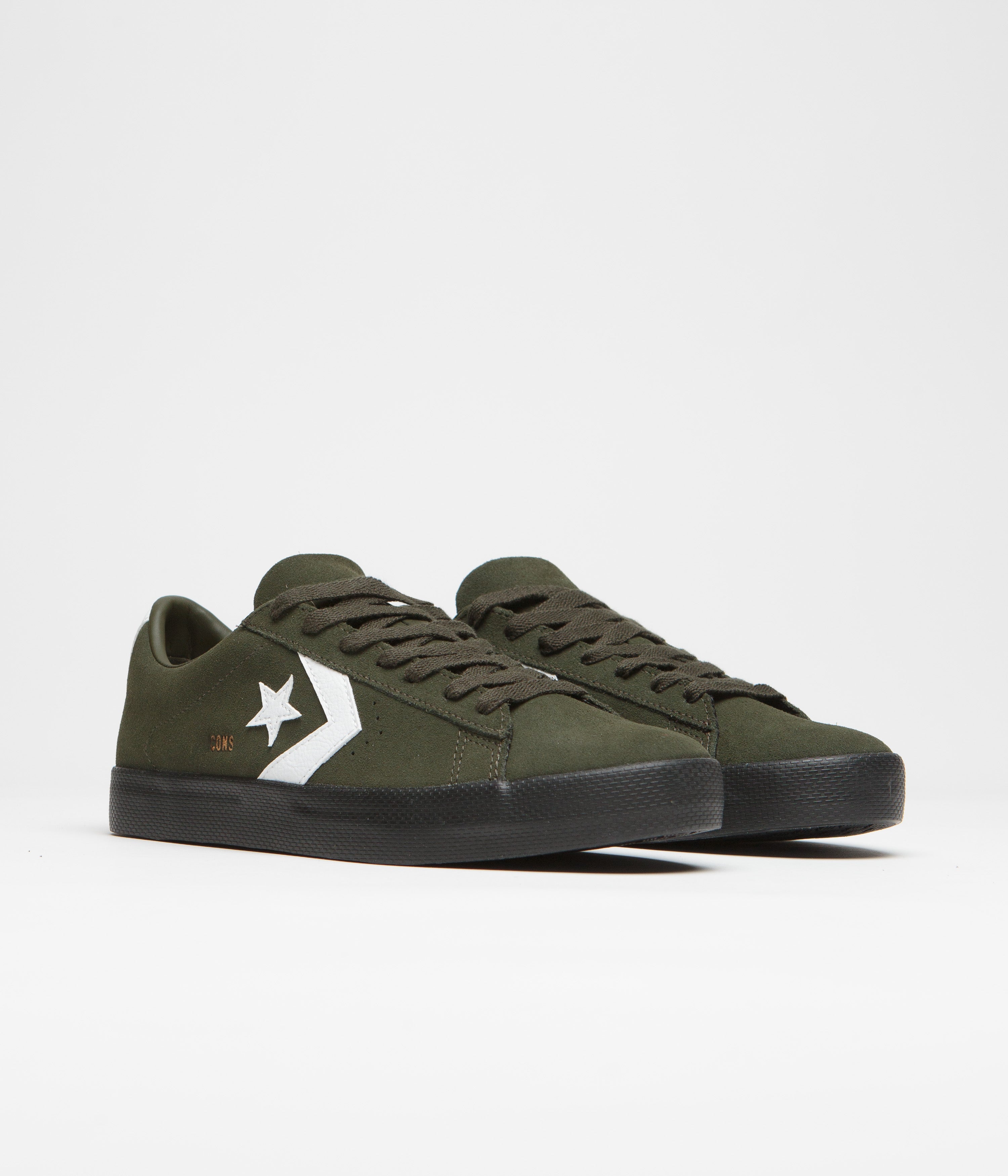 Converse Pro Leather Fall Tone Shoes - Forest Shelter / White / Black ...