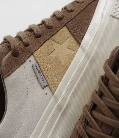 Converse x Carhartt WIP One Star Academy Pro Shoes in Dark Earth and Starfish / Egret