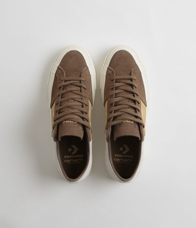 Converse x Carhartt WIP One Star Academy Pro Shoes in Dark Earth and Starfish / Egret