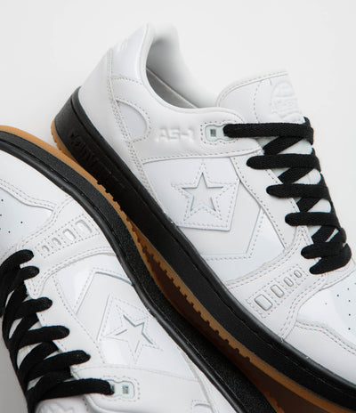 Converse x Sneeze Mag AS-1 Pro Ox Shoes in White and Black / Gum Honey