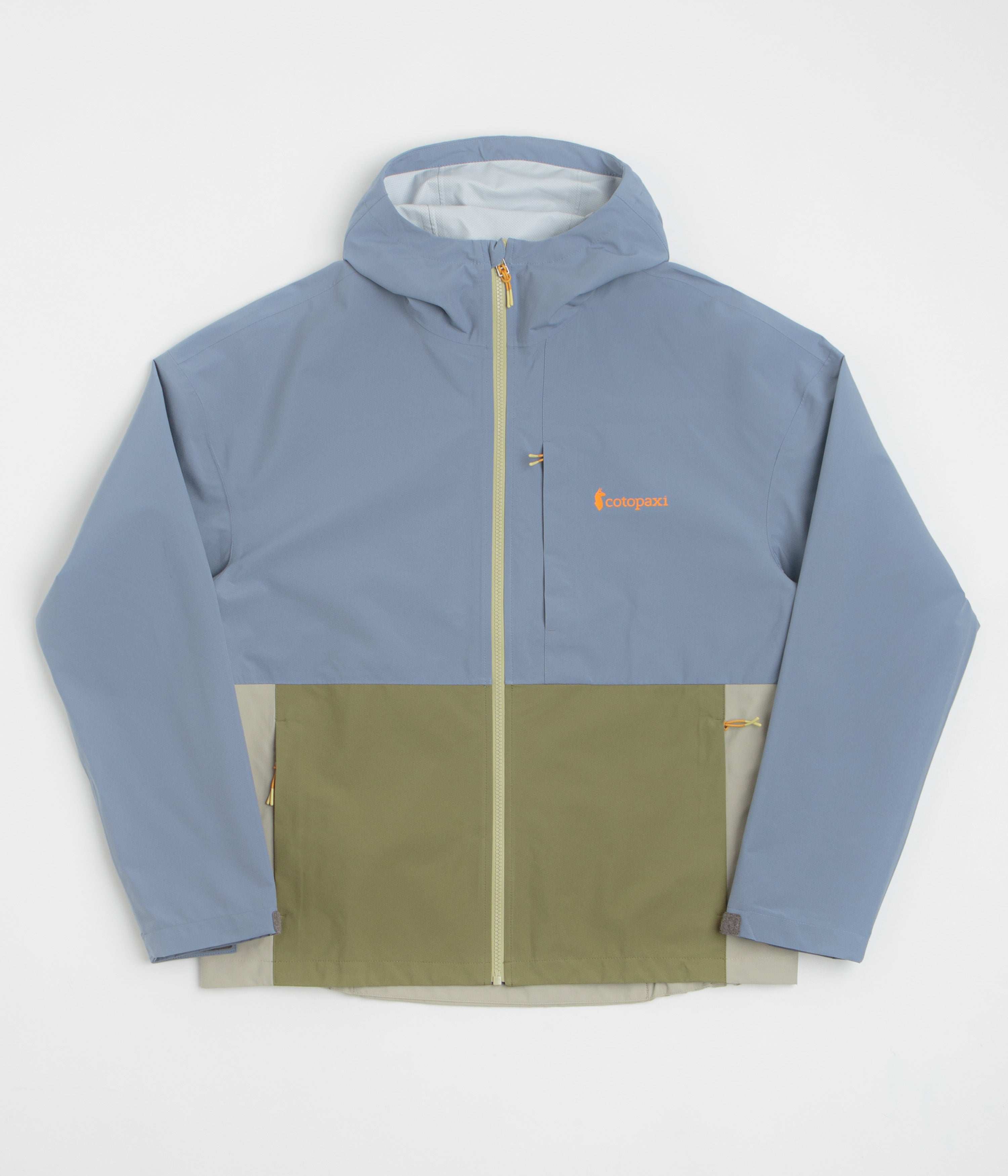 Cotopaxi Cielo Rain Jacket in Tempest and Moss