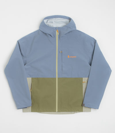 Cotopaxi Cielo Rain Jacket in Tempest and Moss