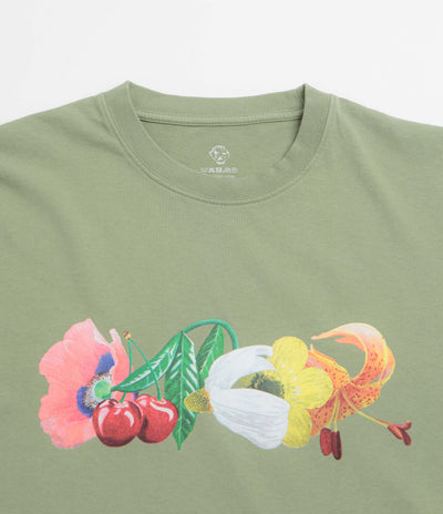 Dancer Glam Flowers T-Shirt in Hedge Green