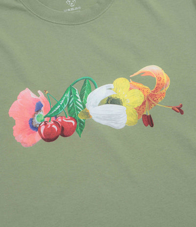 Dancer Glam Flowers T-Shirt in Hedge Green