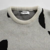 Dancer Mask Knit Sweatshirt - White thumbnail