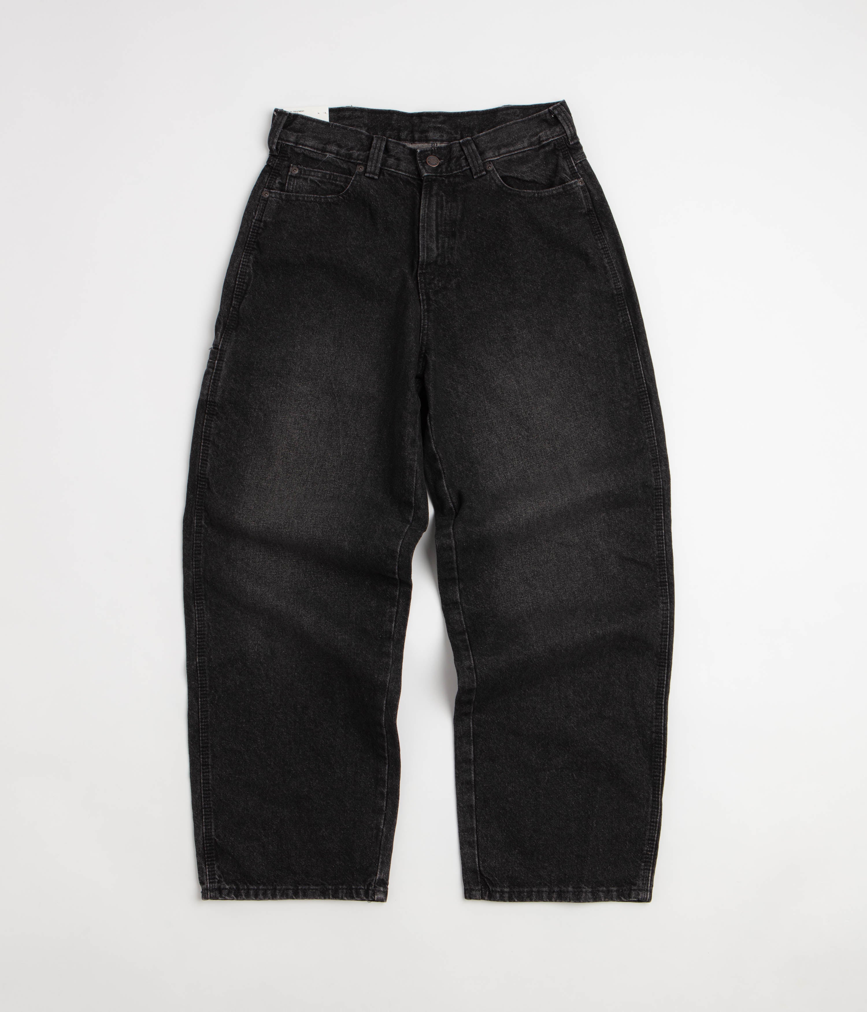 Dickies 958 Baggy Tapered Work Jeans - Black Wash Faded