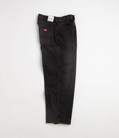 Dickies 958 Baggy Tapered Work Jeans - Black Wash Faded