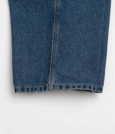Dickies Double Knee Loose Jeans - Mid Blue Faded