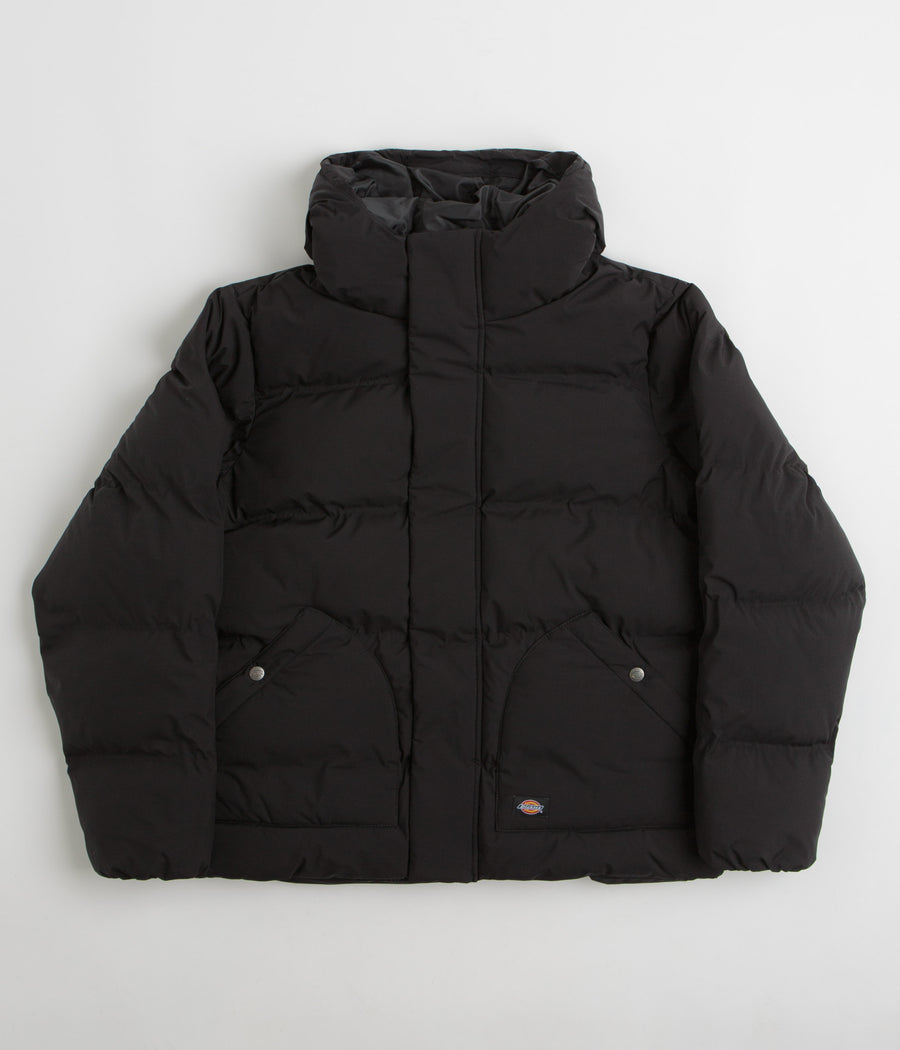 Dickies Eagleville Hooded Puffer Jacket in Black