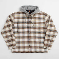 Dickies Eustis Hooded Flannel Shacket - Egret thumbnail