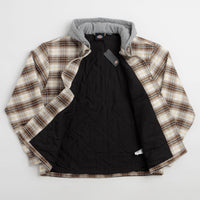 Dickies Eustis Hooded Flannel Shacket - Egret thumbnail