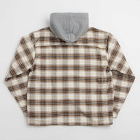 Dickies Eustis Hooded Flannel Shacket - Egret thumbnail