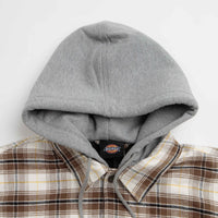 Dickies Eustis Hooded Flannel Shacket - Egret thumbnail