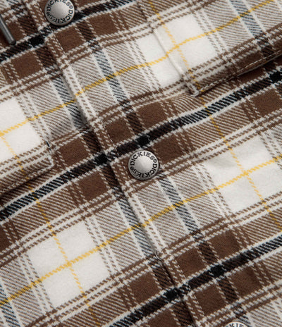 Dickies Eustis Hooded Flannel Shacket - Egret