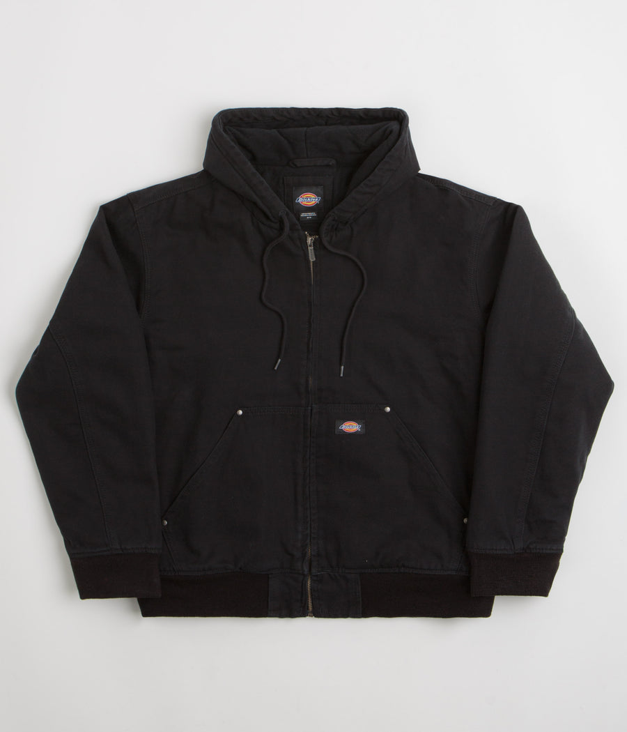 Dickies Hilham Hooded Canvas Jacket in Black