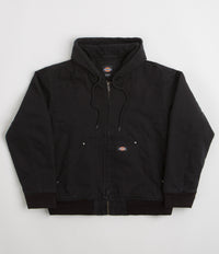 Dickies Hilham Hooded Canvas Jacket in Black