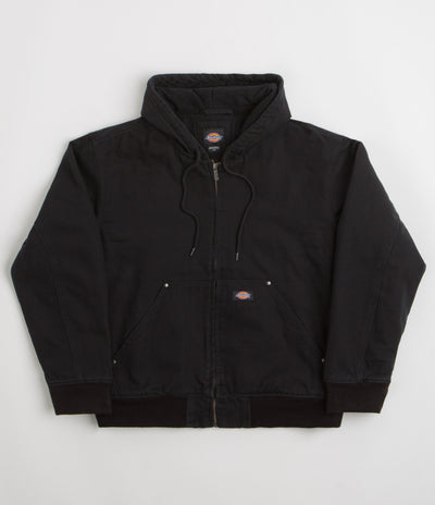 Dickies Hilham Hooded Canvas Jacket in Black