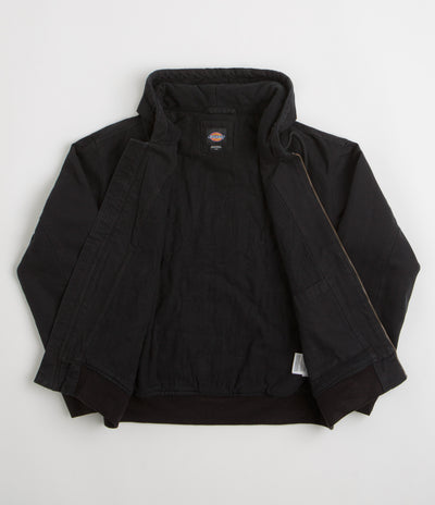Dickies Hilham Hooded Canvas Jacket in Black