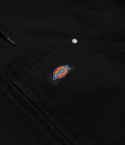 Dickies Hilham Hooded Canvas Jacket in Black