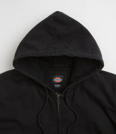 Dickies Hilham Hooded Canvas Jacket in Black