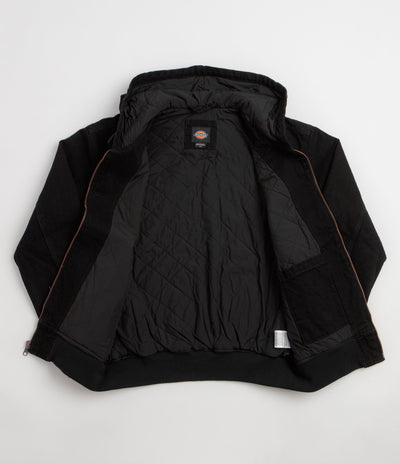 Dickies Hilham Hooded Lined Denim Jacket - Black