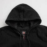 Dickies Hilham Hooded Lined Denim Jacket - Black thumbnail